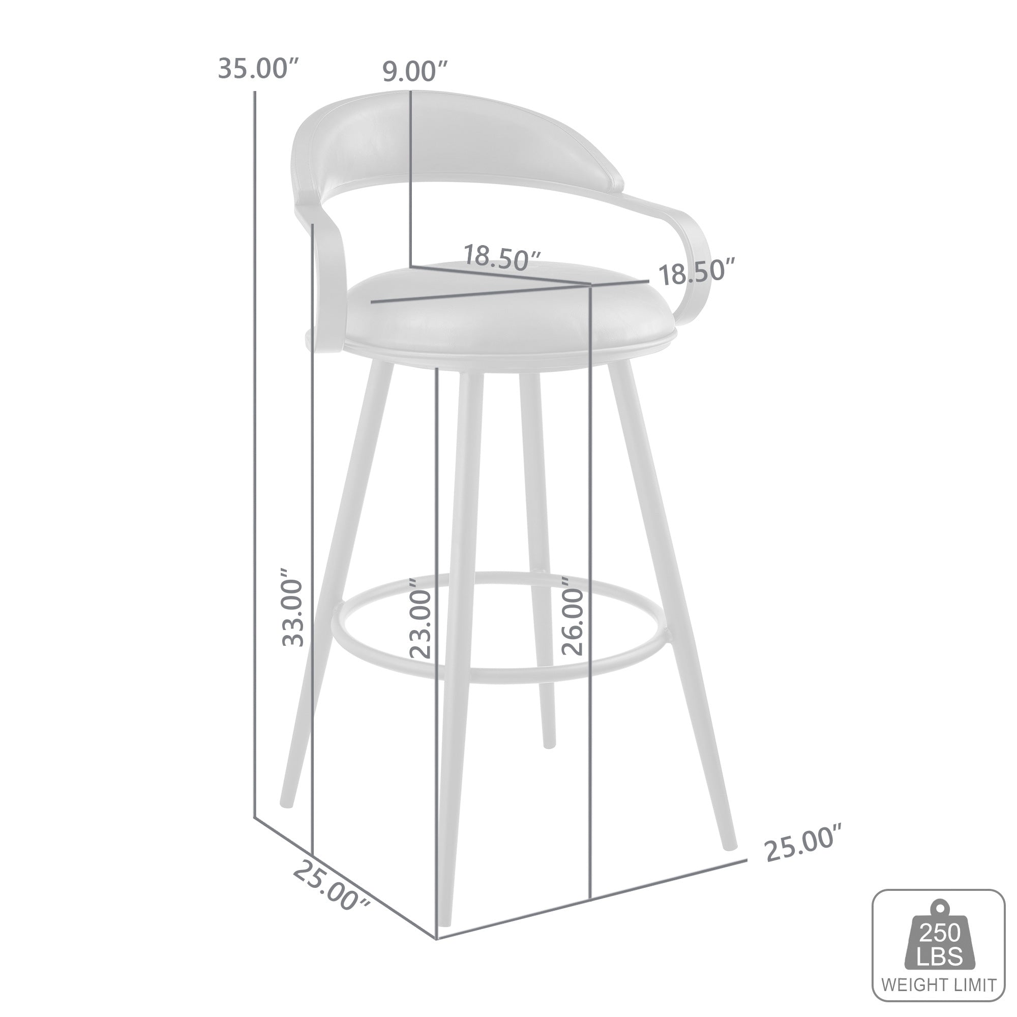 Gardenia Swivel Counter Stool - 24