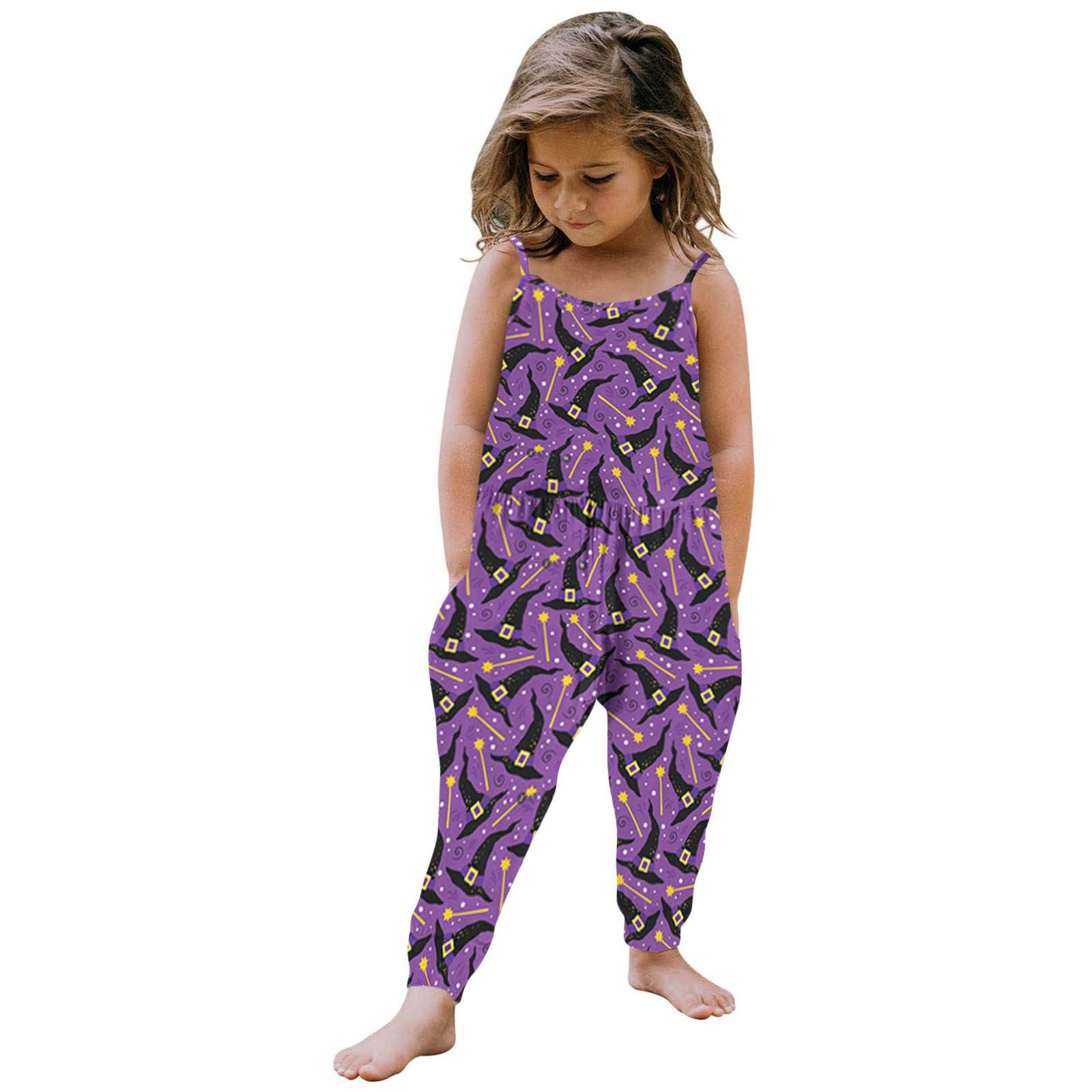 Baby Halloween Pumpkin Romper Outfits | Toddler Girls Skeleton Print Jumpsuit | Funny Costume for Kids & Teens | Perfect for Trick-or-Treating & Halloween Parties