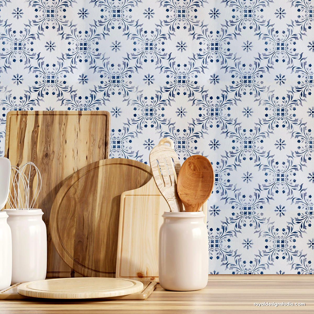 Sintra Tile Stencil - Reusable DIY Mosaic Tile Stencils for Home Decor, Bathroom & Kitchen Backsplash - Perfect for Crafts, Wall Art, and Floor Designs