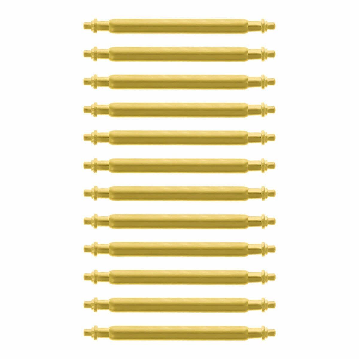 12 Pcs Gold Spring Bar Pins for Rolex GMT Master Watch Band Strap Replacement - Compatible with Watch Repair & DIY Bracelet Adjustment