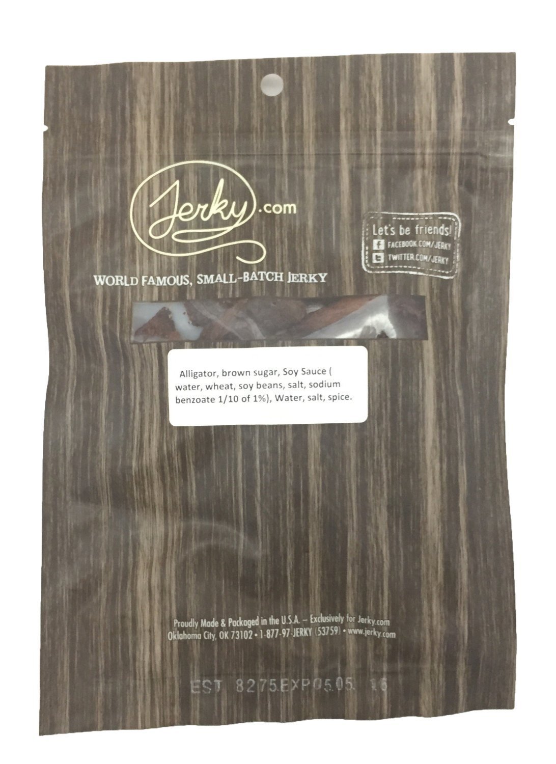 Premium Alligator Jerky - Wild Game Meat Snacks | High-Protein, All-Natural, No Preservatives | Healthy Protein Snacks for Adults | 1.75 oz (3-Pack) | Perfect for Camping, Hiking & Keto Diet