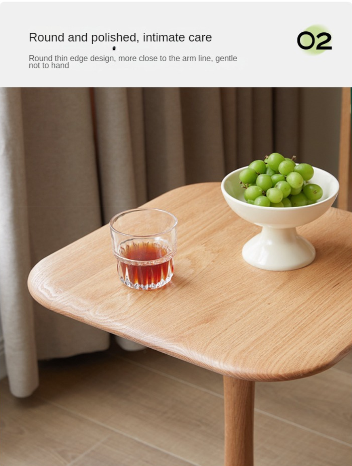 Solid Oak & Black Walnut Small Square Side Table - Handcrafted Wooden End Table for Living Room, Bedroom, or Office Decor