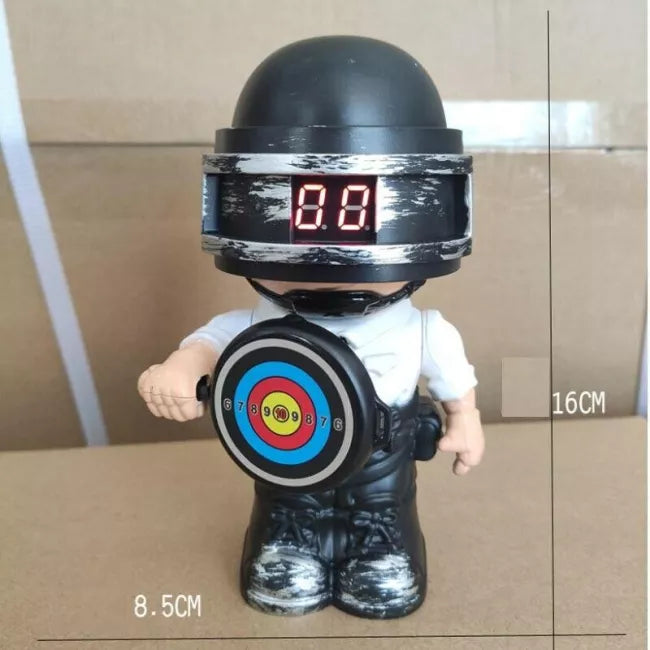PUBG Plush Doll Electric Shooting Target - Interactive Gaming Toy for FPS Training & Fun - Perfect for Video Game Fans, Airsoft, and Nerf Gun Practice