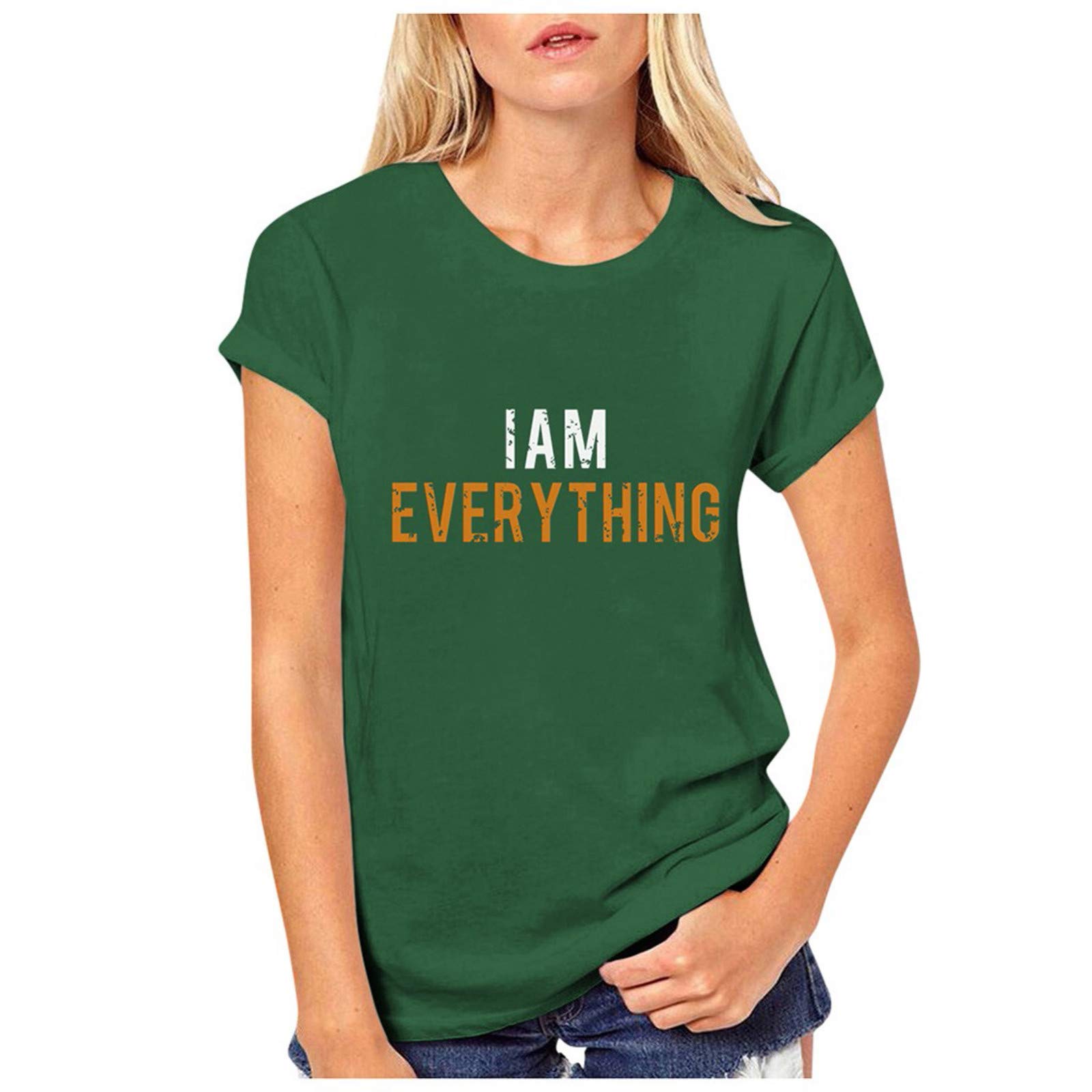 Women's Casual & Dressy Short Sleeve T-Shirt with Love Letter Print - Perfect for Couples, Valentine's Day Gifts & Everyday Wear