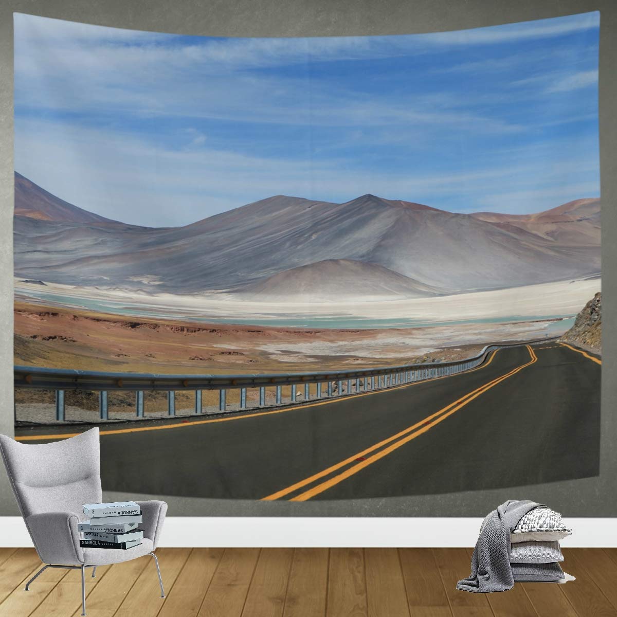 DOMIKING 90x60in Tapestry Wall Hanging - Natural Scenery Bohemian Wall Art for Bedroom, Living Room & Office Decor | Trippy Hippie Aesthetic Blanket for Dorm, Yoga Studio & Meditation Space