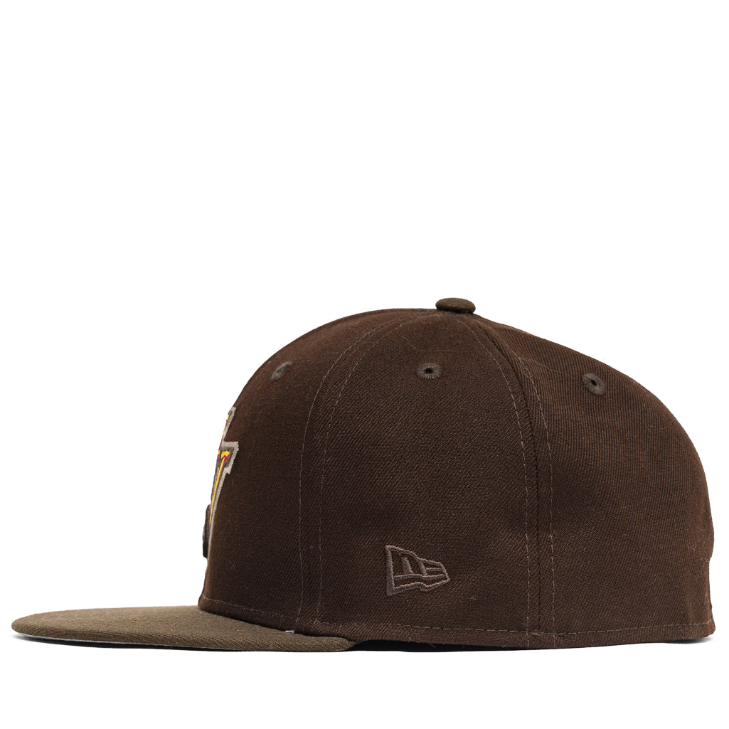 New Era x Politics Hudson Valley Renegades 59FIFTY Fitted Baseball Cap - Chocolate Brown Adjustable Hat for Men & Women - Perfect for Sports Games, Streetwear Fashion & Casual Outfits