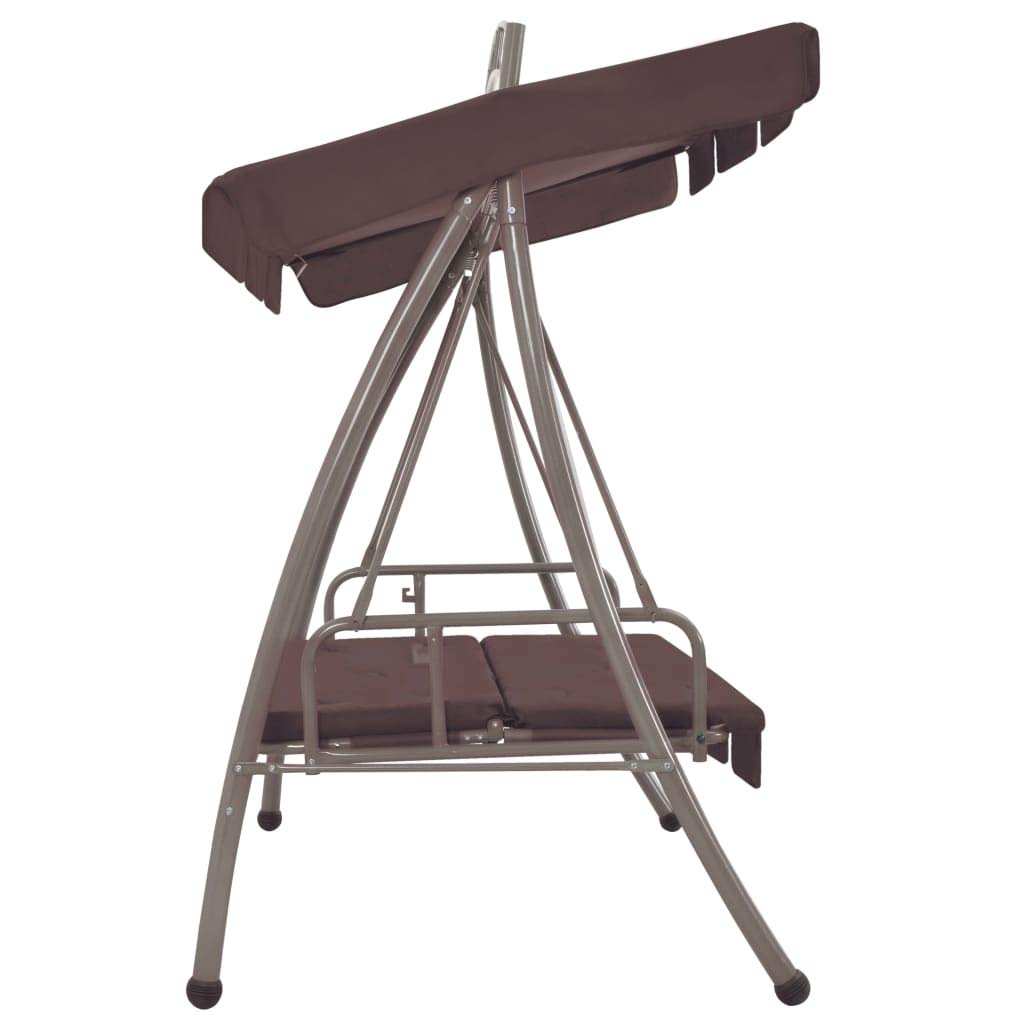 CHARMMA Outdoor Convertible Swing Bench with Canopy - 71 lbs Weight Capacity, Weather-Resistant Patio Furniture for Garden, Backyard, Porch Relaxation