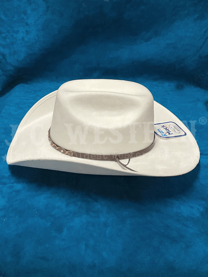 Bullhide CATTLE TOWN 0683W Faux Felt Western Cowboy Hat for Men - White - Perfect for Rodeo, Country Music Festivals & Western Style Outfits