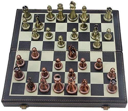 Premium Leather Chess Set for Adults & Kids - International Folding Travel Chess Board with Full Chess Pieces - Perfect for Home, Office, Travel & Gifts