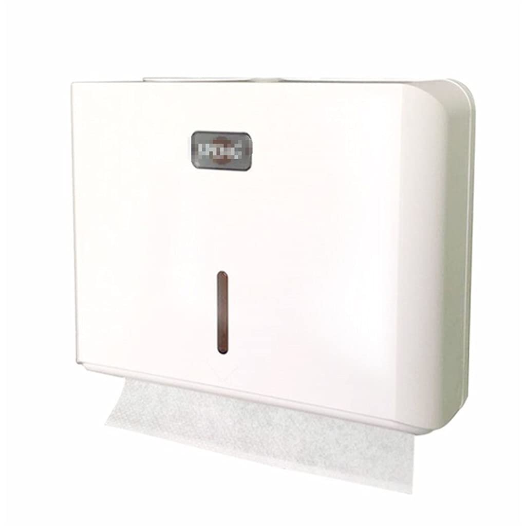 DMLZB Commercial Paper Towel Dispenser - Wall Mount White Bathroom Tissue Holder for Multifold/C-Fold Towels - Heavy Duty Stainless Steel for Restaurants, Offices & Public Restrooms