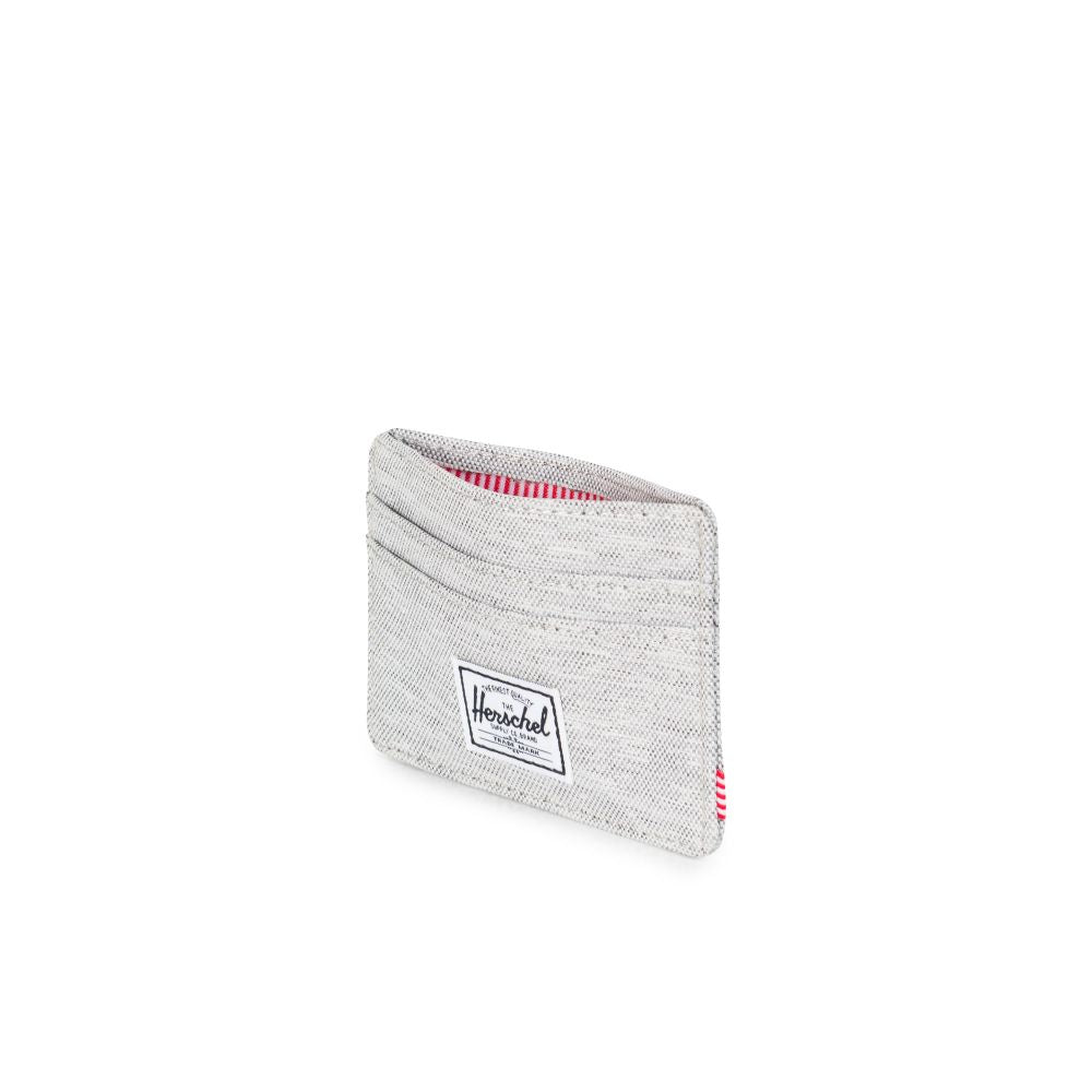 Herschel Charlie Wallet - Light Grey Crosshatch Slim Bifold RFID Blocking Wallet for Men & Women | Perfect for Travel, Work & Everyday Use