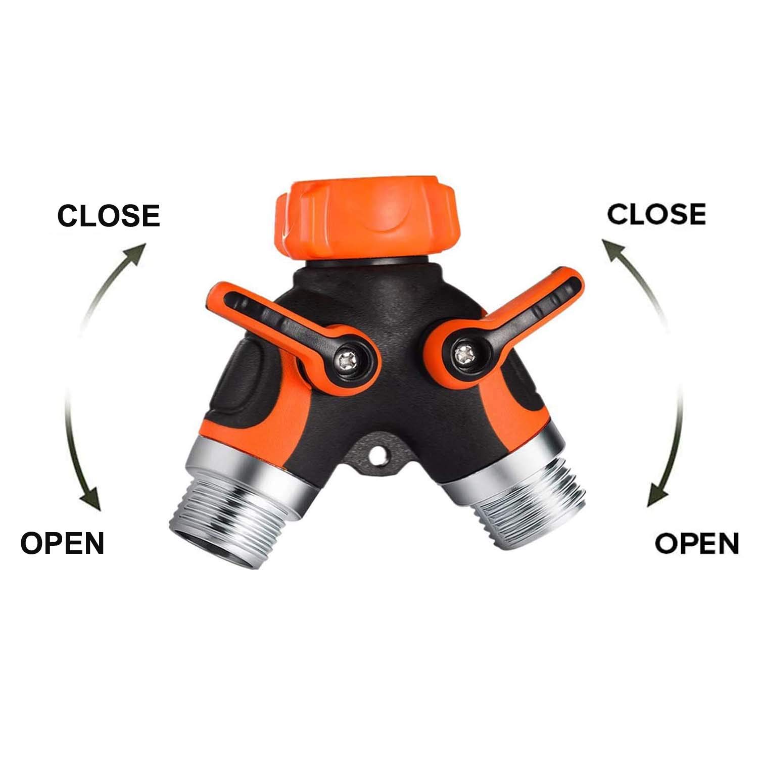 2-Way Y Hose Splitter, 3/4