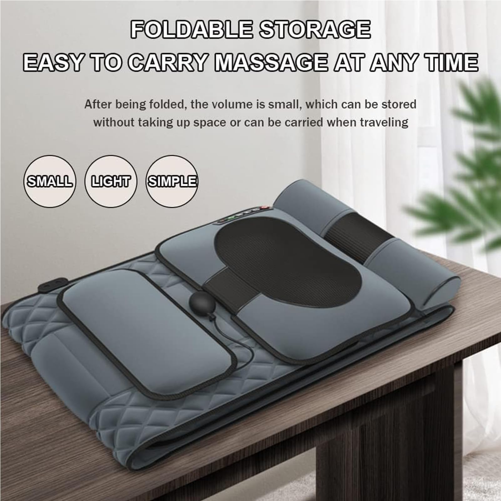 Full Body Massage Mat with Heat - 9 Speed & 3 Timer Modes, Legs Foot Waist Massager, Vibration Massage Mattress Pad for Home/Office Relaxation, Pain Relief & Stress Relief