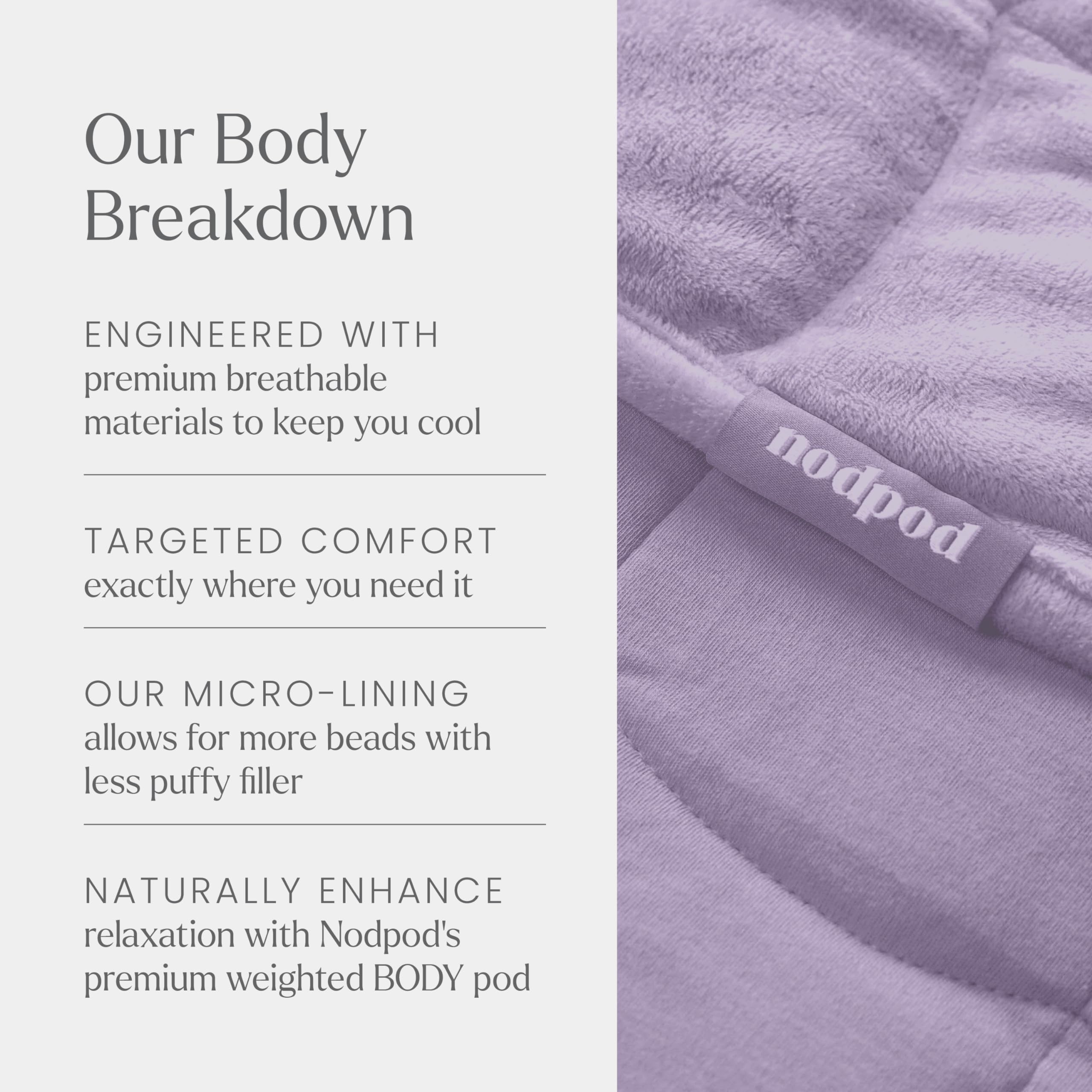 NodPod 6.5lb Weighted Blanket for Adults - Compact Size 29