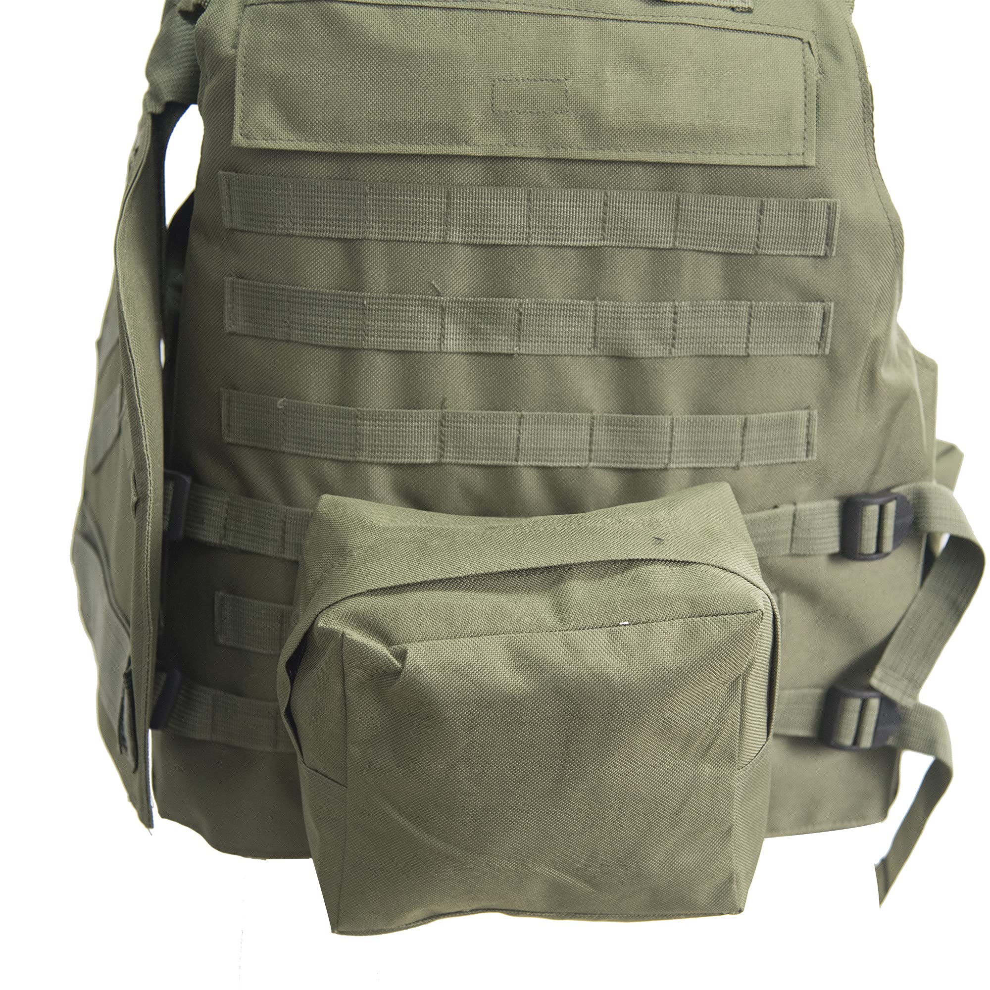 GYATSOCYG Tactical Airsoft Vest with Shoulder & Lower Body Protection - Adjustable Military Molle Vest for Airsoft, Paintball, Hunting & Outdoor Activities
