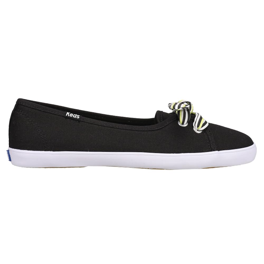 Keds Women's Seaside Canvas Slip-On Sneakers - Comfortable Casual Shoes for Women in Black | Perfect for Walking, Beach Outings & Everyday Wear