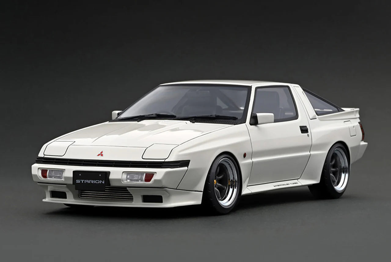 1:18 Scale Mitsubishi Starion 2600 GSR VR (E 187A) White Diecast Model Car - Collectible Vintage Japanese Sports Car for Display & Racing Enthusiasts