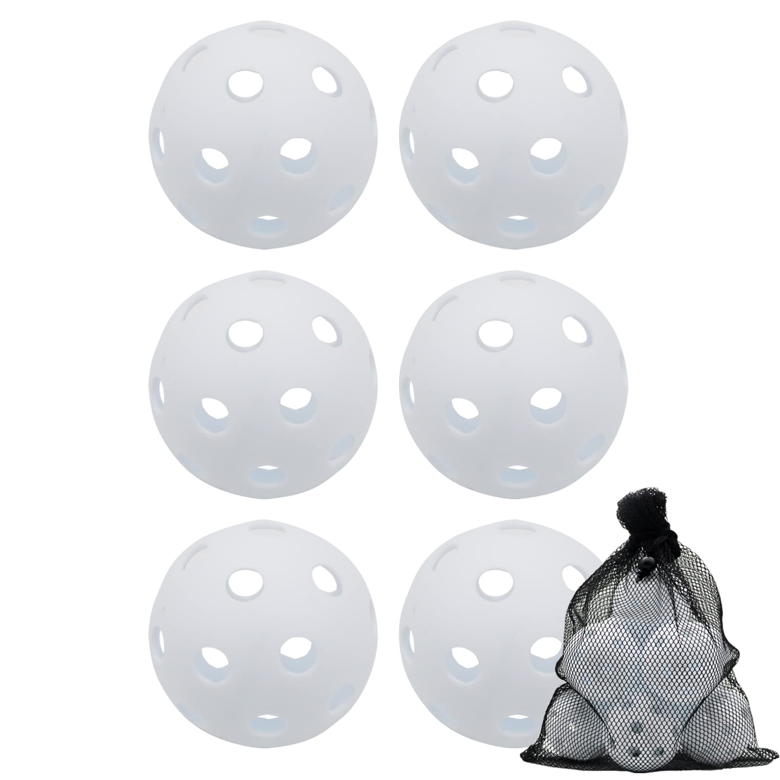 Avesfer 9 Inch Plastic Practice Baseballs - Soft Training Baseball Balls with Mesh Bag | Anti-Crack, Lightweight & Hollow Design for Indoor/Outdoor Team Drills, Batting Practice & Coaching | Perfect for Youth Leagues, Backyard Training & Baseball Skill Development