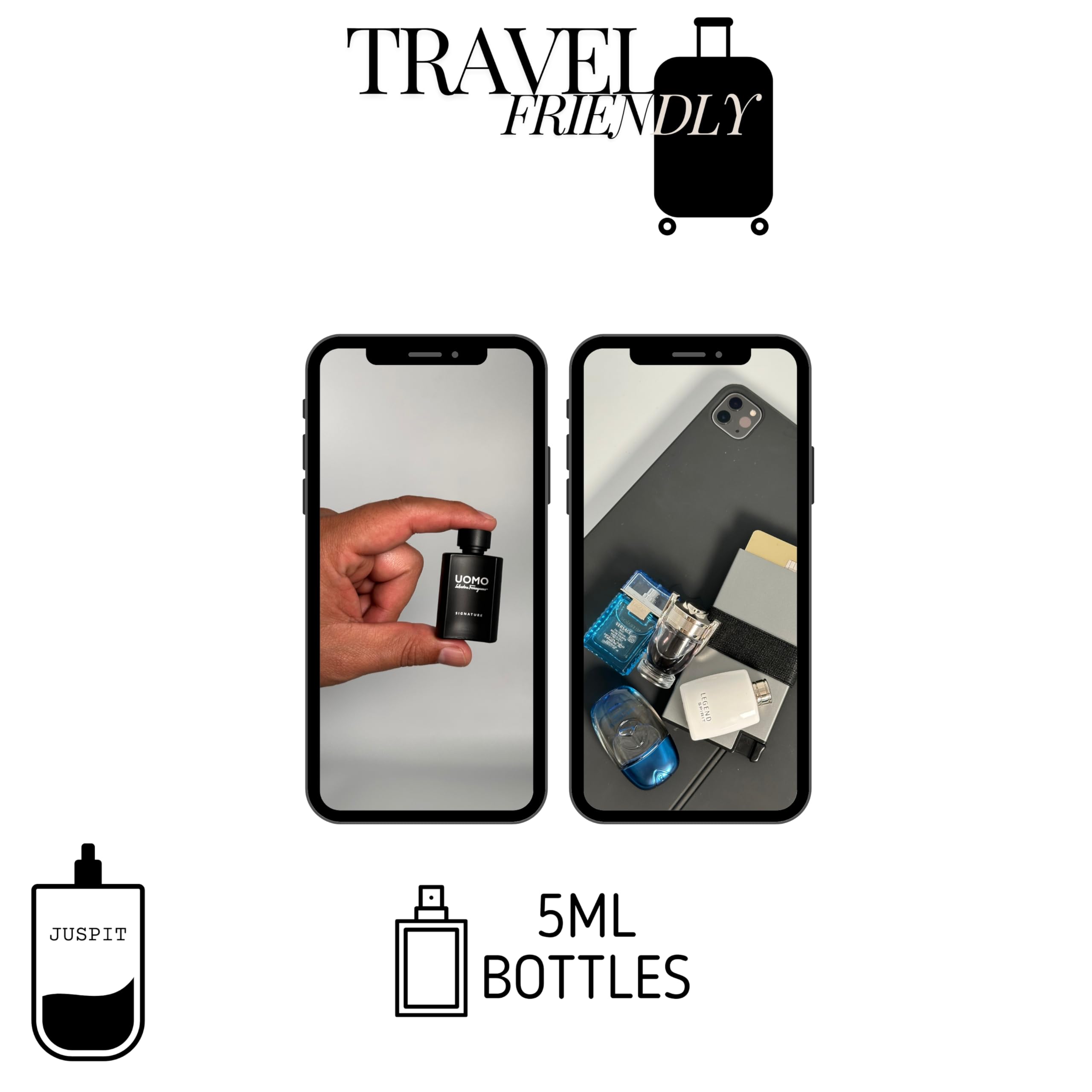 12-Piece Designer Men's Cologne Fragrance Set with Acrylic Organizer Stand - Mini Perfume Sampler & Travel Size Gift Set for Him | Perfect for Gifting, Travel & Daily Use