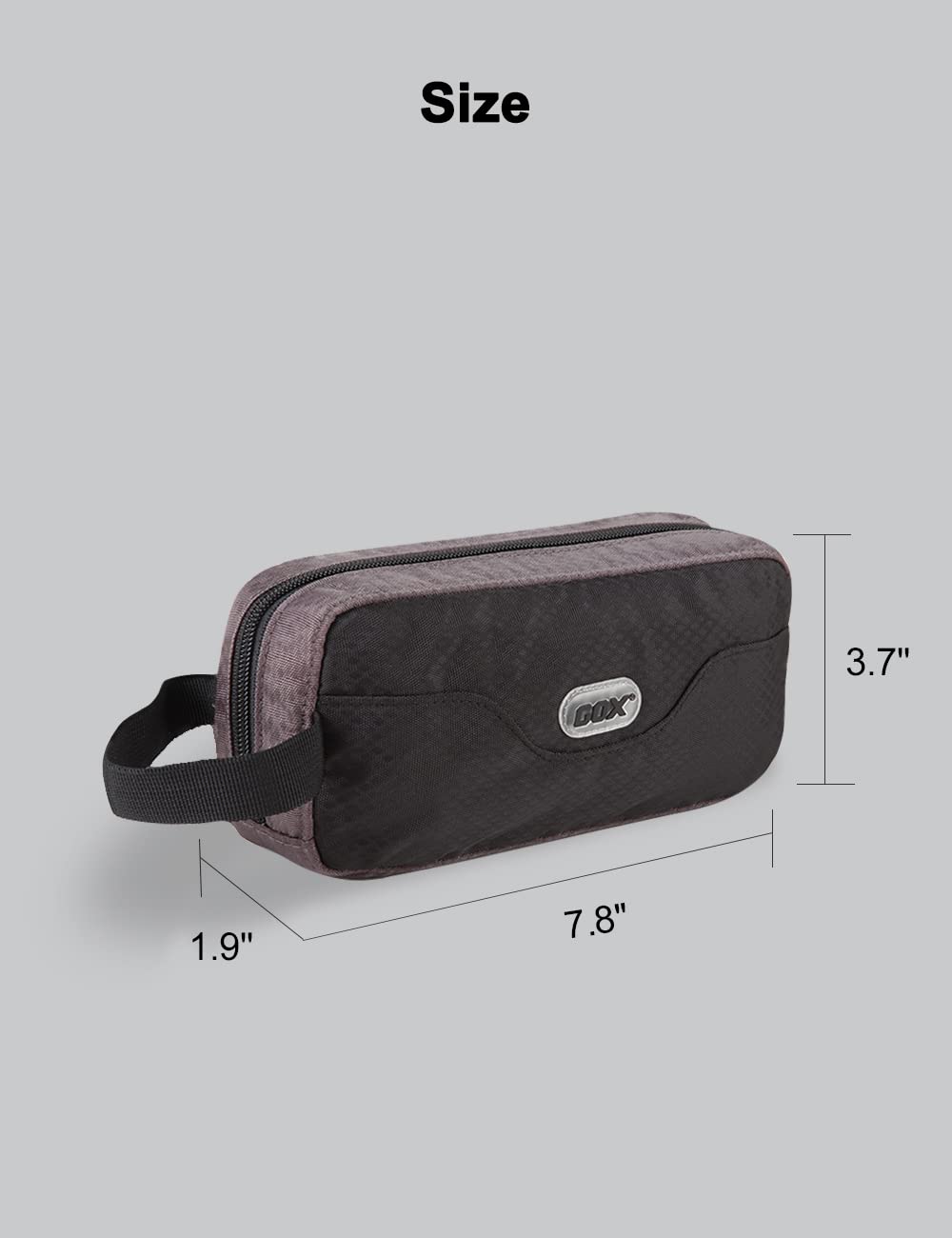 GOX Travel Toiletry Bag for Men - Waterproof Dopp Kit with Multiple Compartments, Hanging Hook & Travel Organizer Pouch (Black) - Perfect for Business Trips, Gym & Camping Essentials