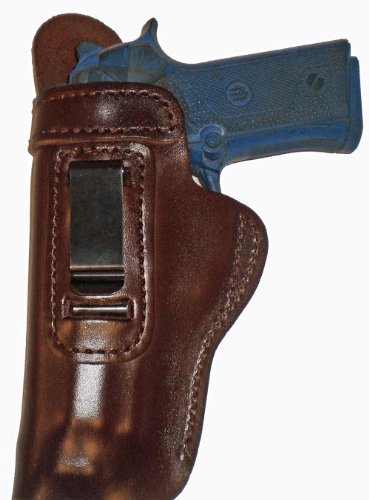 CZ 75C Heavy Duty Brown Left Hand IWB Concealed Carry Gun Holster with Slide Guard | Comfortable Waistband Holster for Everyday Carry & Tactical Use