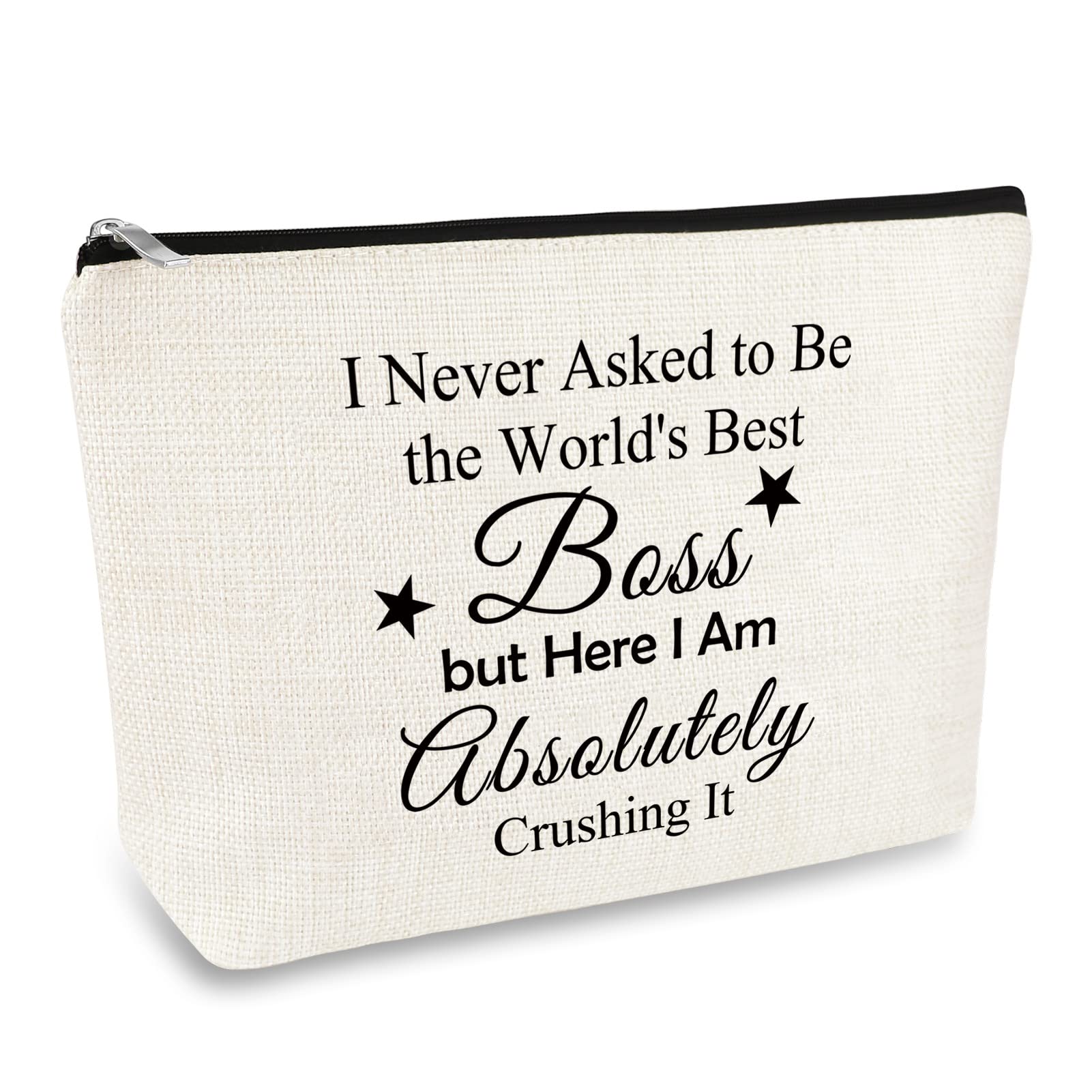 Boss Lady Makeup Bag - Premium Cosmetic Bag for Women, Perfect Boss Day, Birthday, Christmas, Retirement & Appreciation Gifts - Ideal for Managers, Directors & Leaders - Great for Travel, Office & Everyday Use