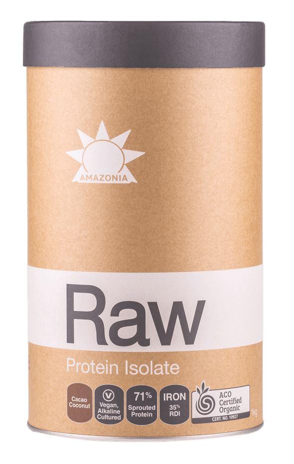 Amazonia Raw Protein Isolate Powder - 100% Organic Plant-Based Vegan Protein for Muscle Recovery & Weight Loss - Perfect for Smoothies, Baking & Post-Workout Shakes