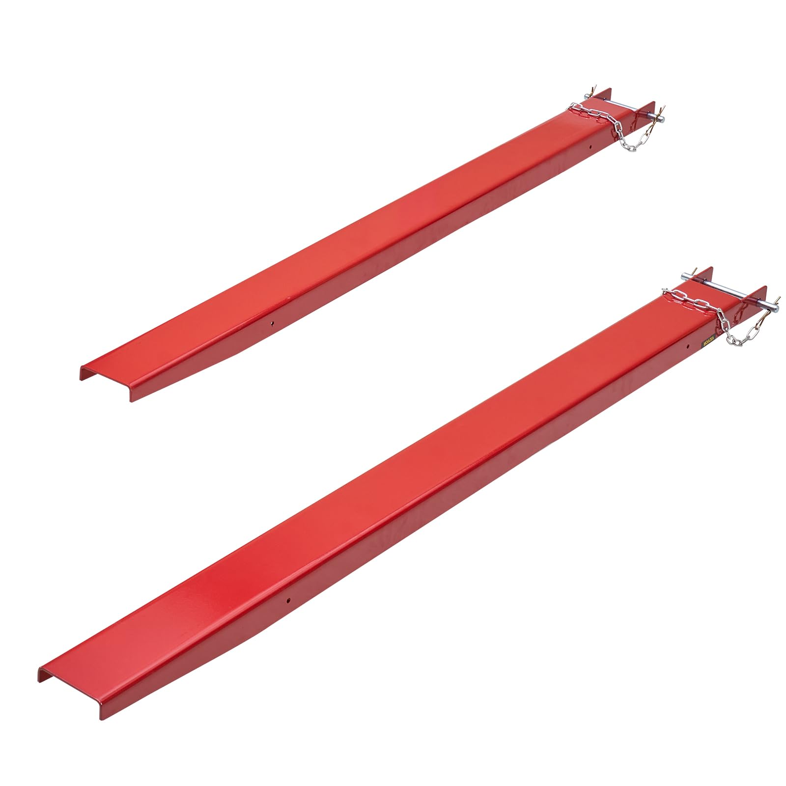 VEVOR 72 Inch Heavy Duty Forklift Extensions - 4.5 Inch Width Fork Extender with Pins for Forklift Trucks | Ideal for Warehouse, Construction & Industrial Material Handling