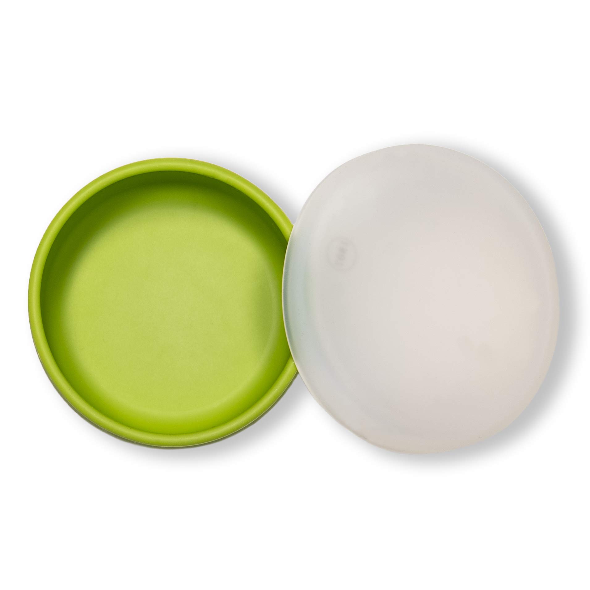 Modern-Twist Eco-Friendly Silicone Snack Set - BPA-Free, Food-Grade, Waterproof, Dishwasher & Freezer Safe Reusable Bowls with Lids (7 fl oz, Green) - Perfect for Kids Lunchboxes, Picnics, Office Snacks & On-the-Go Meals