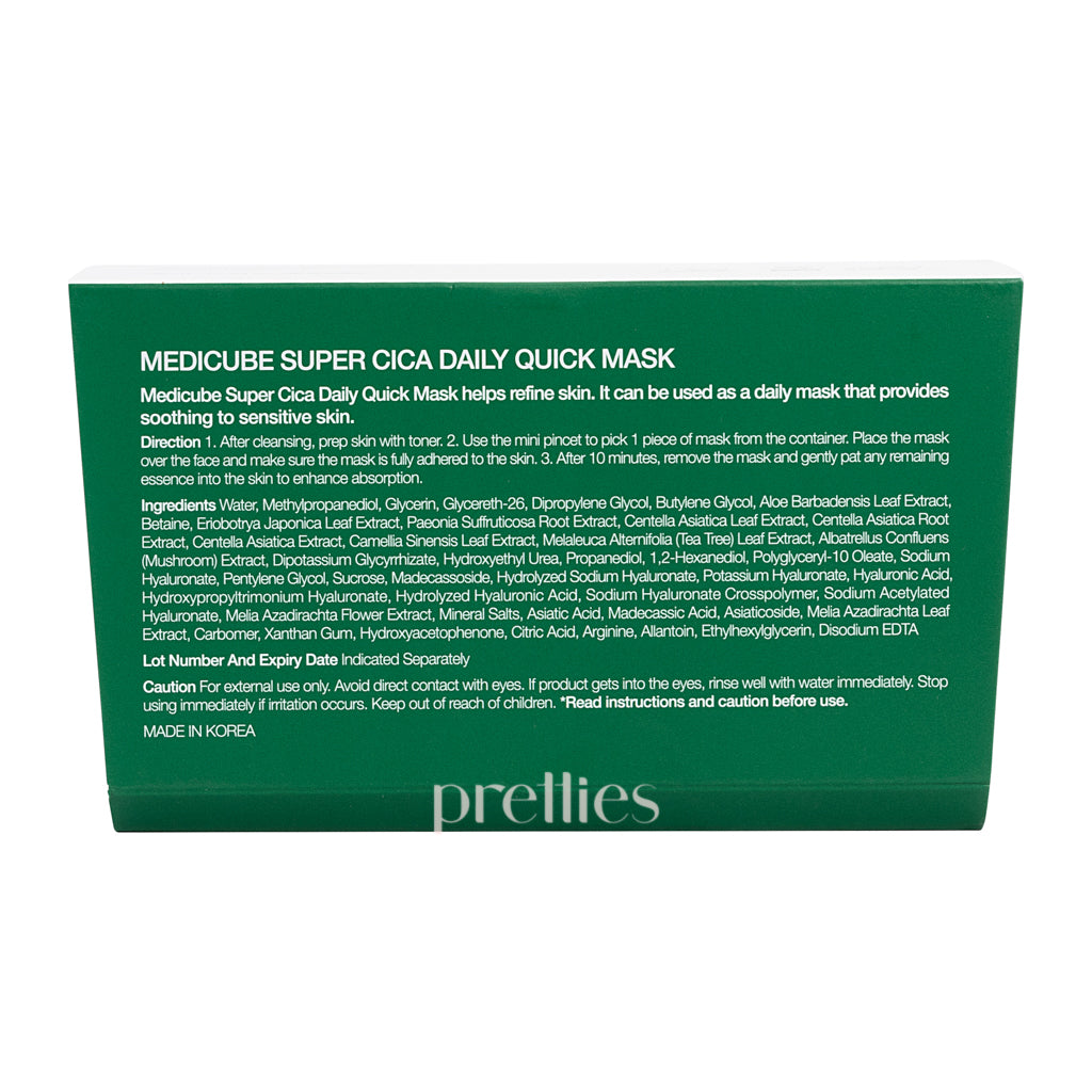 Medicube Super Cica Daily Quick Mask 30 Sheets - Korean Skincare for Acne & Sensitive Skin - Perfect for Daily Hydration & Soothing