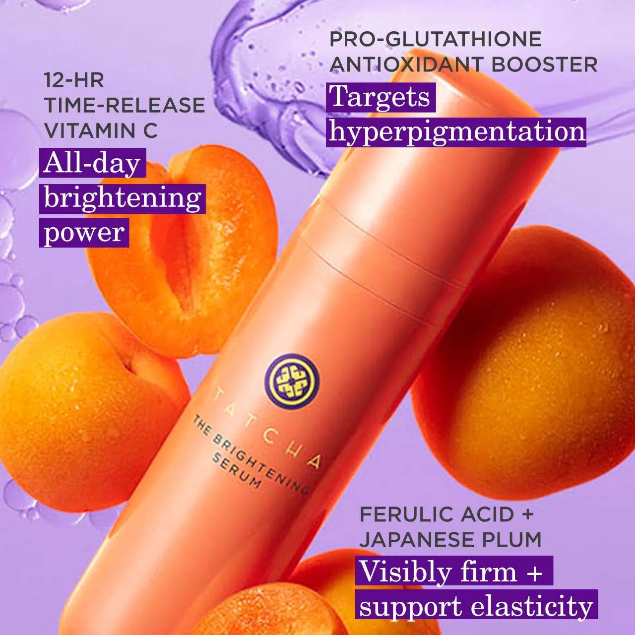 Tatcha Brightening & Firming Serum with Vitamin C - Illuminating Face Serum for Glowing Skin, Dark Spot Treatment, Anti-Aging Skincare - Perfect for Daily Routine & Night Care