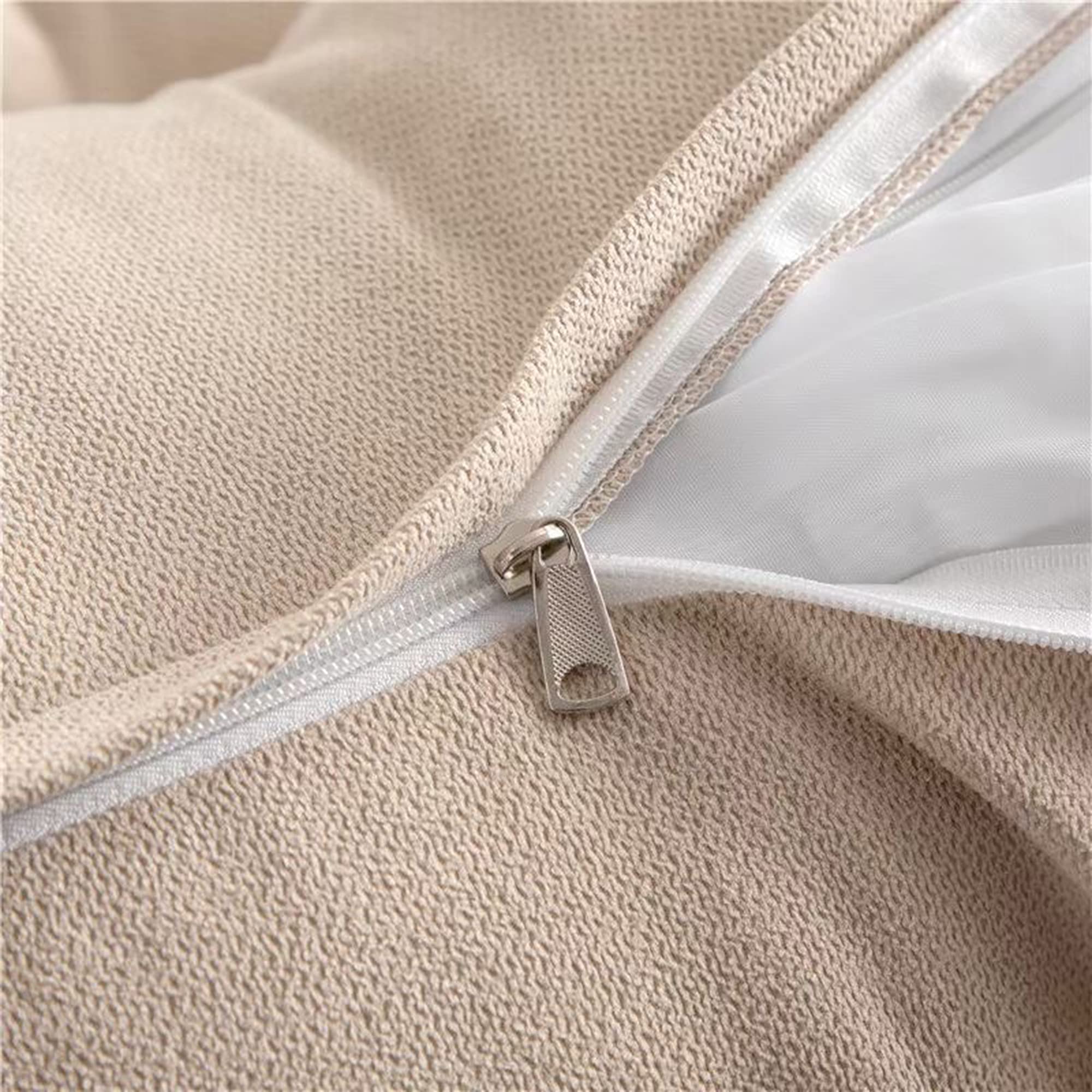 Triangular Reading Bed Rest Pillow - Large Wedge Cushion with Detachable Neck & Lumbar Support Pillows - 77x8x20 Inch King Size - Perfect for Reading, Watching TV, and Relaxing in Bed (Champagne)