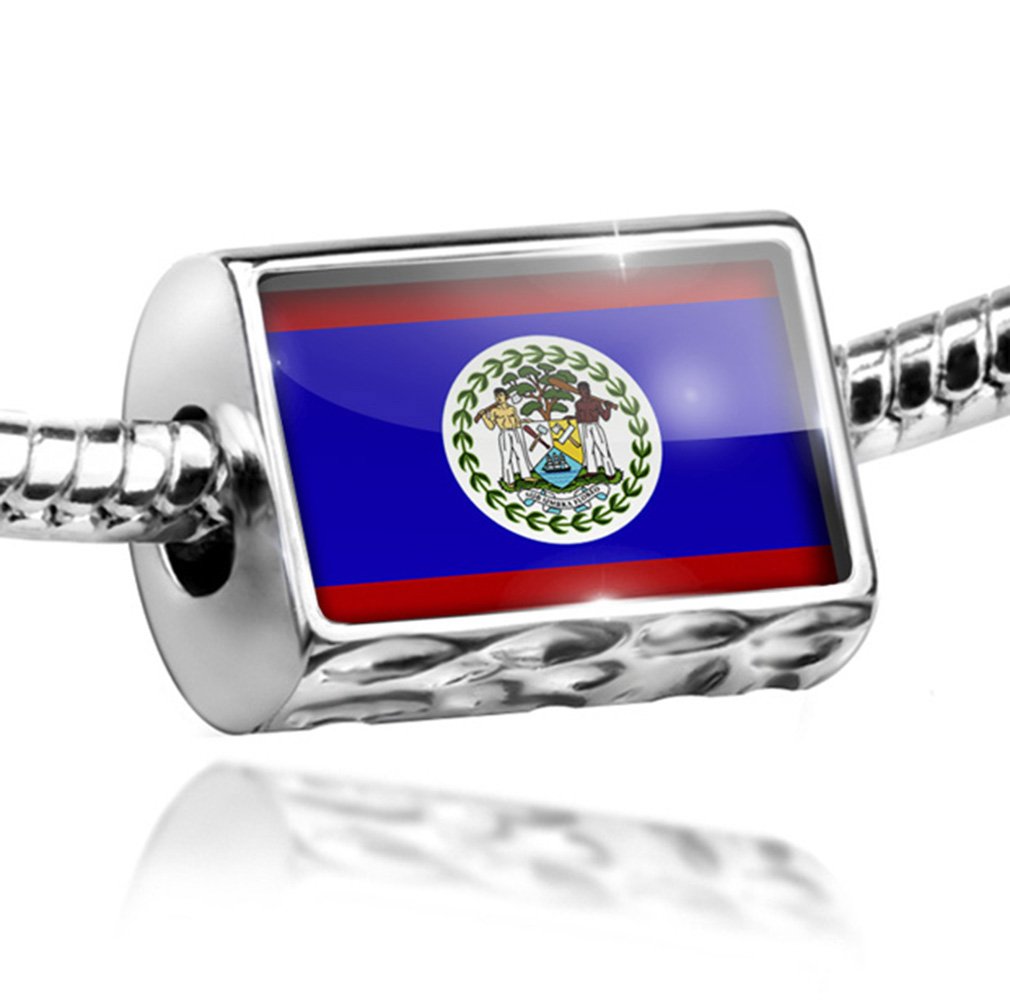 Charm Belize Flag Bead - Compatible with All European Bracelets | Perfect for Travel Souvenirs, DIY Jewelry Making, and Patriotic Gifts