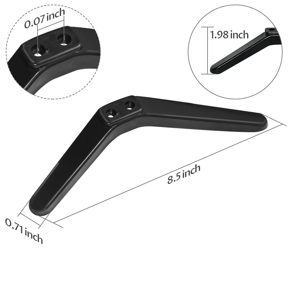 Universal TV Stand Legs for 27-55 Inch TVs - Adjustable TV Pedestal Feet Compatible with LG, TCL, KONKA, Samsung LED LCD OLED Smart TVs (Black) - Perfect for Living Room, Bedroom & Home Theater Setup