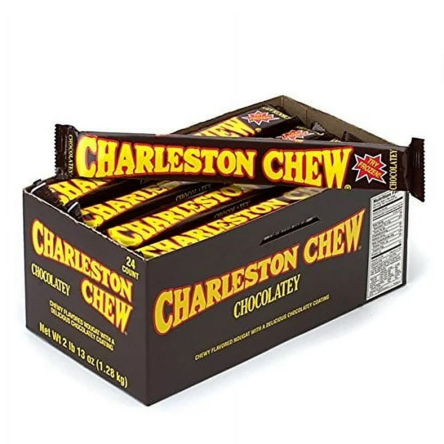 Charleston Chew Chocolate Candy Bars - 24 Count Bulk Box | Perfect for Parties, Halloween Treats & Office Snacks