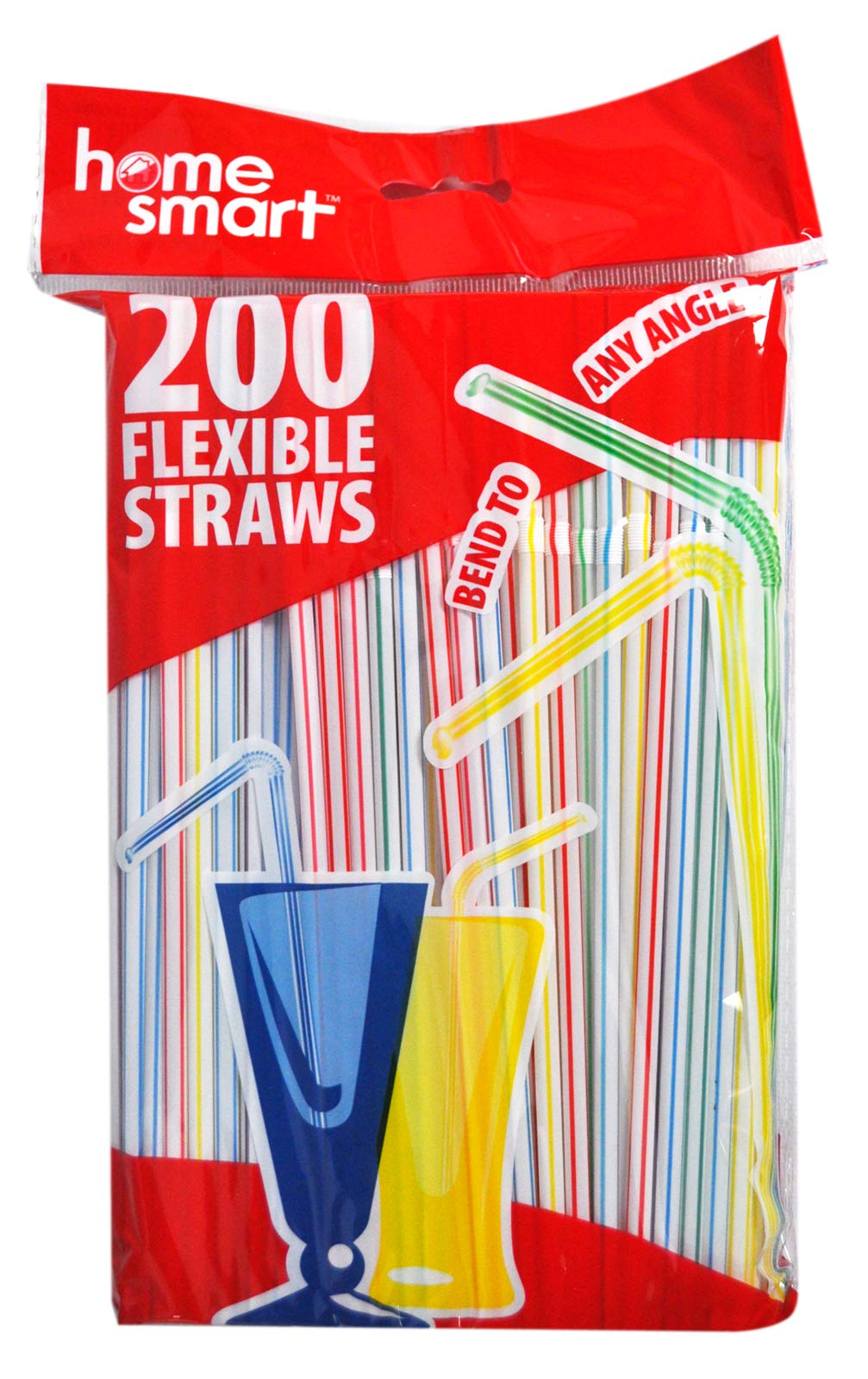 Eco-Friendly Reusable Silicone Flexible Straws - 200 Pack | BPA-Free, Dishwasher Safe | Perfect for Smoothies, Cocktails, and Kids Drinks