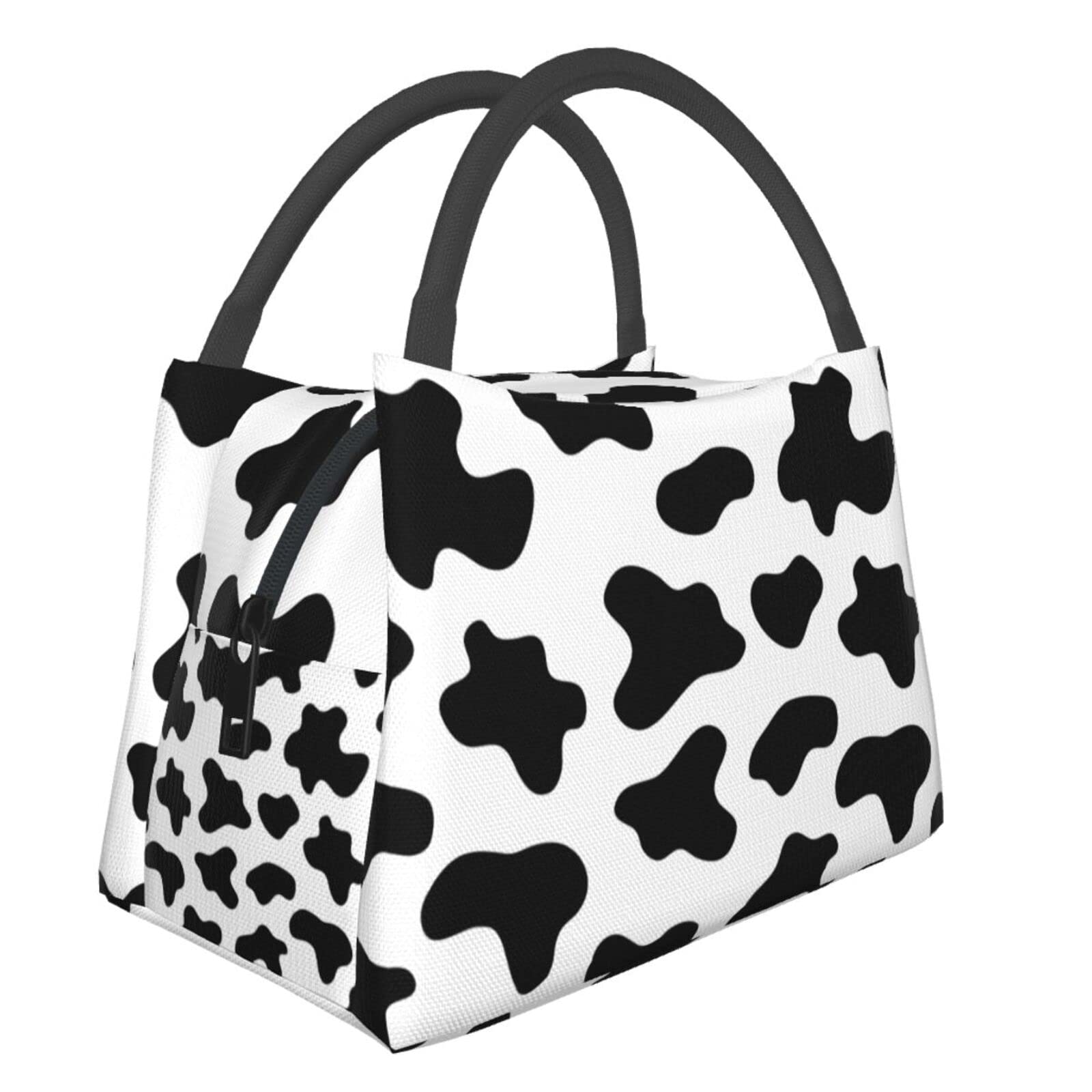 Cow Print Insulated Lunch Bag for Women & Men - Leakproof Reusable Lunch Box for Work, School, Picnic | Cute Cow Pattern Thermal Food Container for Adults & Kids