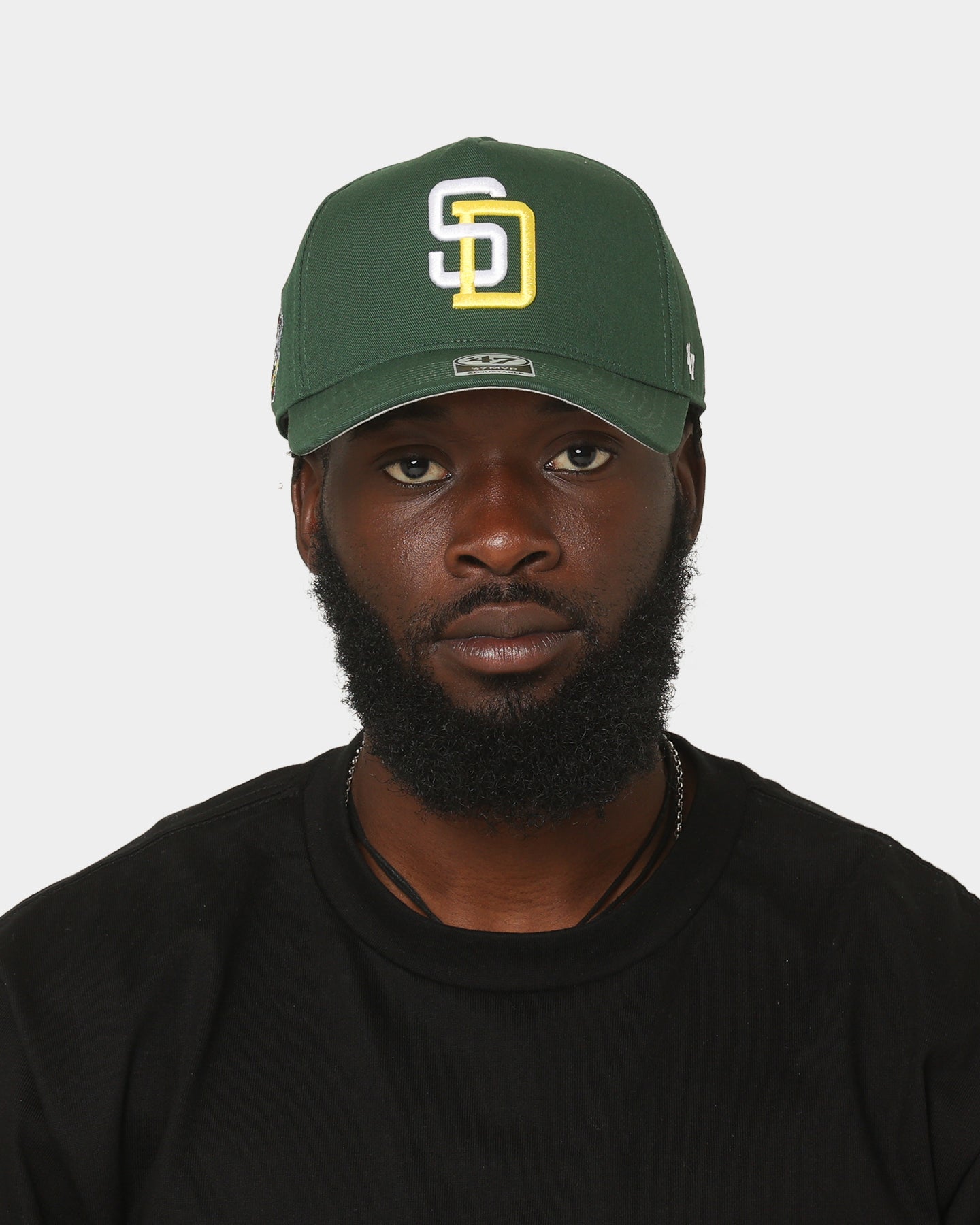 47 Brand San Diego Padres Sure Shot MVP DT Snapback Hat - Dark Green/Red Adjustable Baseball Cap for Men & Women - Perfect for Sports Fans, Casual Wear & Game Day Outfits
