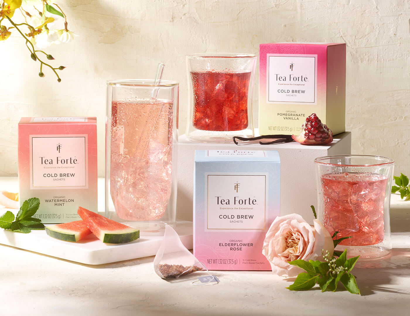 Refreshing Cold Brew Watermelon Mint Tea Bags - Iced Tea for Summer, Hydration & Relaxation - Perfect for Hot Days, Picnics & Office Breaks