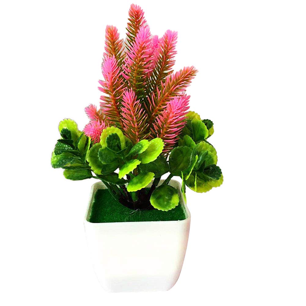 MuxiLH Artificial Flower Grass Potted Bonsai - Realistic Fake Plant for Home, Office, Garden & Desk Decor - Perfect for Living Room, Workspace, and Indoor Greenery Enhancement