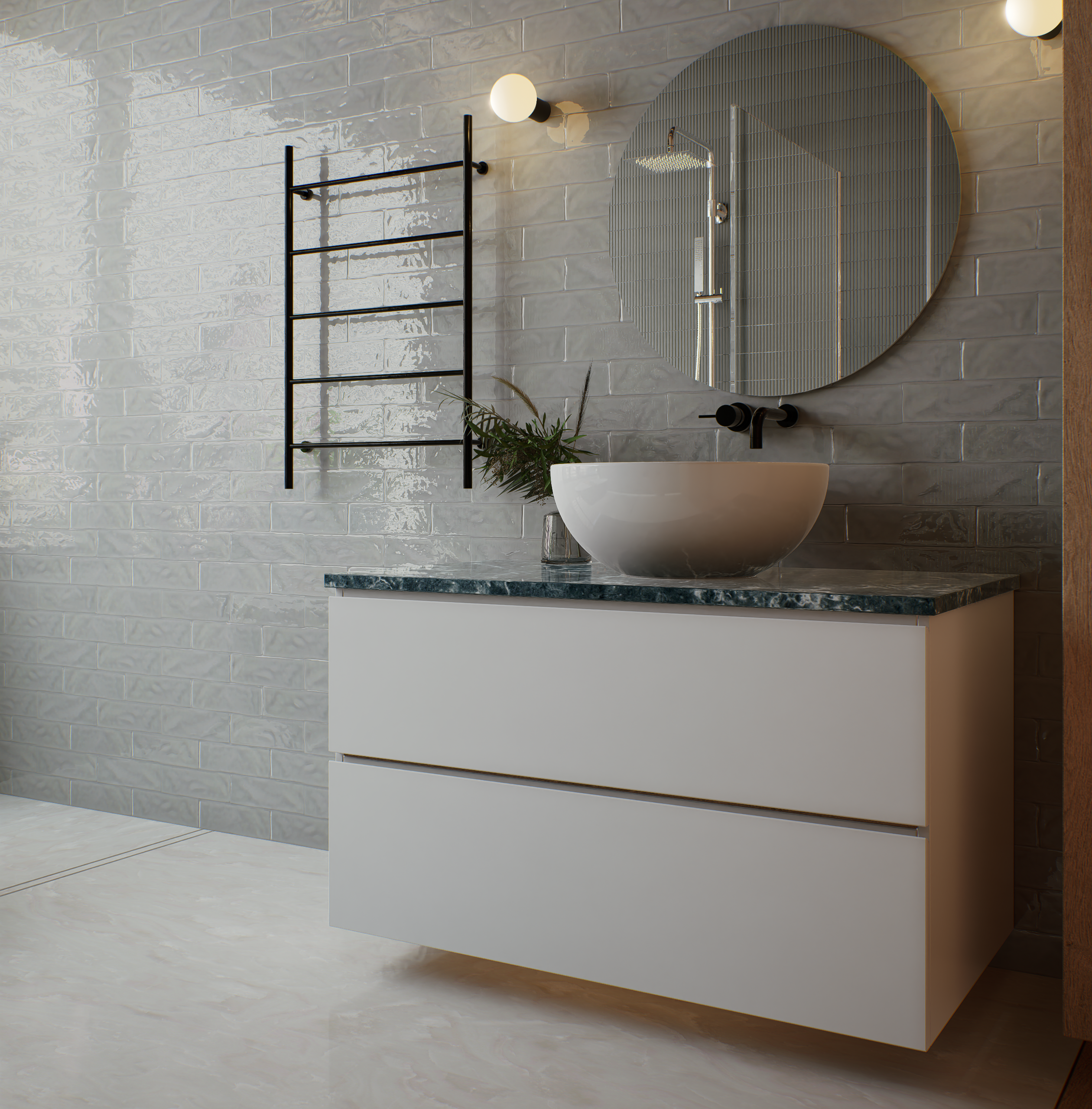 3 x 12 Inch Marlow Smoke Glossy Pressed Glazed Ceramic Wall Tile - Perfect for Kitchen Backsplash, Bathroom Walls, and Fireplace Surrounds