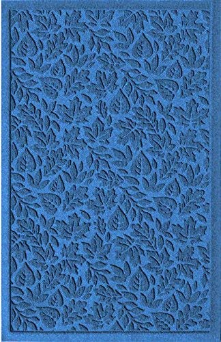 Premium 3' x 5' Non-Slip Entryway Rug - Fall Design Medium Blue Indoor/Outdoor Doormat with Anti-Skid Backing for Home, Office & Porch Use