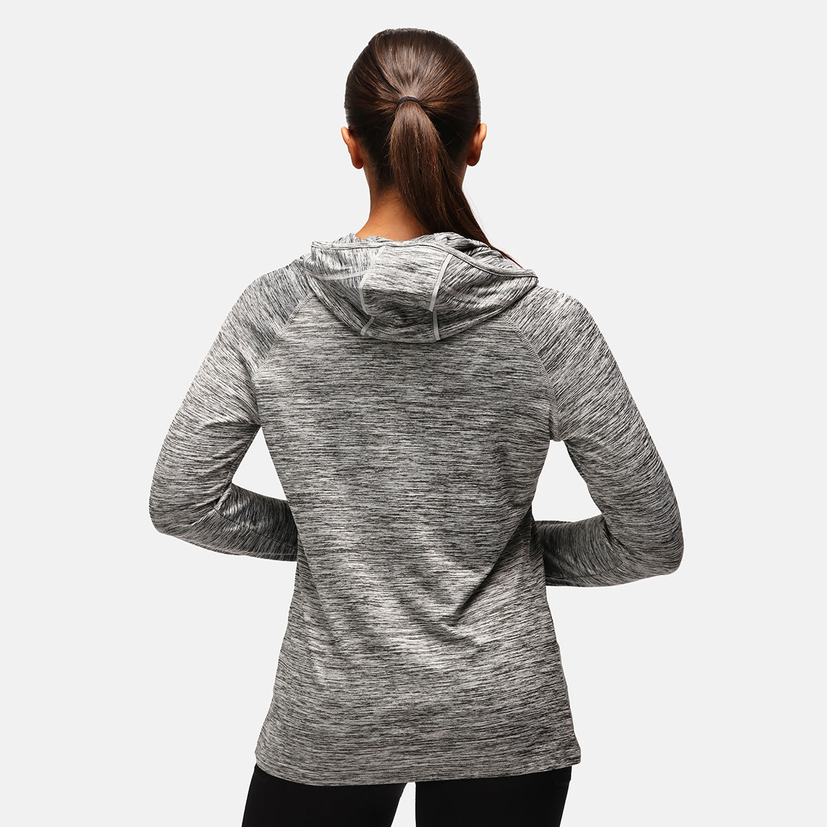 TKB Grey Cowl Neck Hoodie for Women - Soft & Cozy Pullover Sweatshirt | Perfect for Casual Wear, Lounge & Outdoor Activities