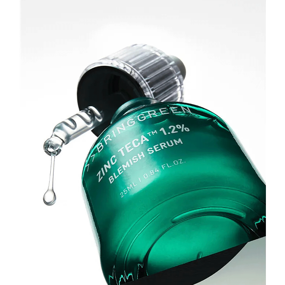 BRING GREEN Zinc Teca 1.2% Blemish Serum 25ml - Acne Treatment for Face, Oil Control & Pore Minimizer - Perfect for Daily Skincare Routine & Sensitive Skin Care