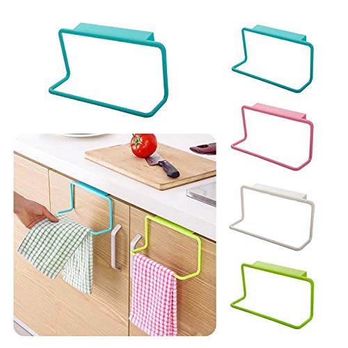 Melupa Stainless Steel Towel Bar - Over Cabinet Towel Hanger for Bathroom & Kitchen, Space-Saving Cupboard Towel Rack with Hanging Holder - Perfect for Small Spaces, Apartment Living & RV Organization