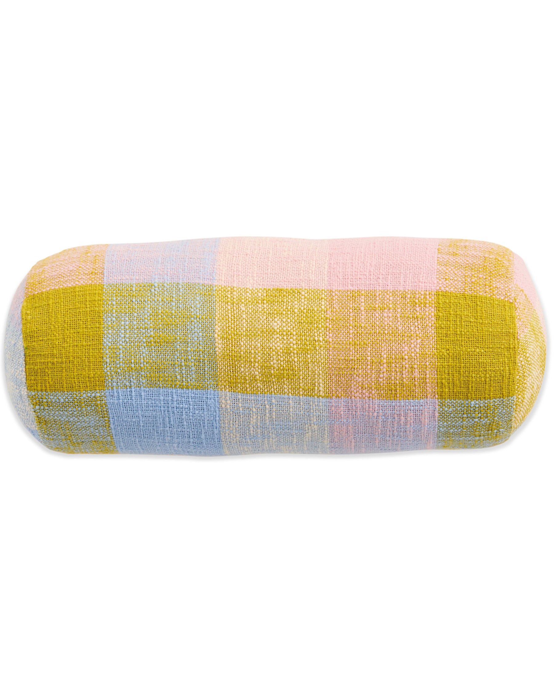 Corfu Tartan Woven Bolster Pillow - Scottish Plaid Decorative Throw Cushion for Sofa, Bed, Chair - Perfect for Living Room, Bedroom & Home Decor
