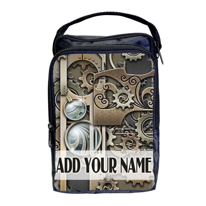Steampunk Design Bartender Tote Bag - Personalized with Your Name | Vintage Bar Accessories for Bartenders & Cocktail Enthusiasts | Perfect for Work, Parties & Gifts