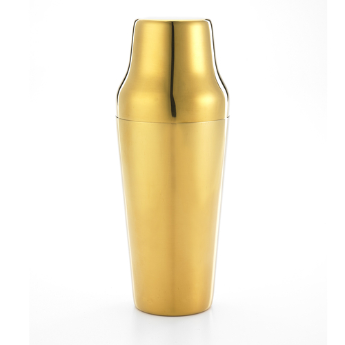 Barfly 24 Oz Parisienne 2-Piece Cocktail Shaker Set in Gold - Professional Bartender Tools for Mixing Martinis, Margaritas & Cocktails at Home Bars or Parties