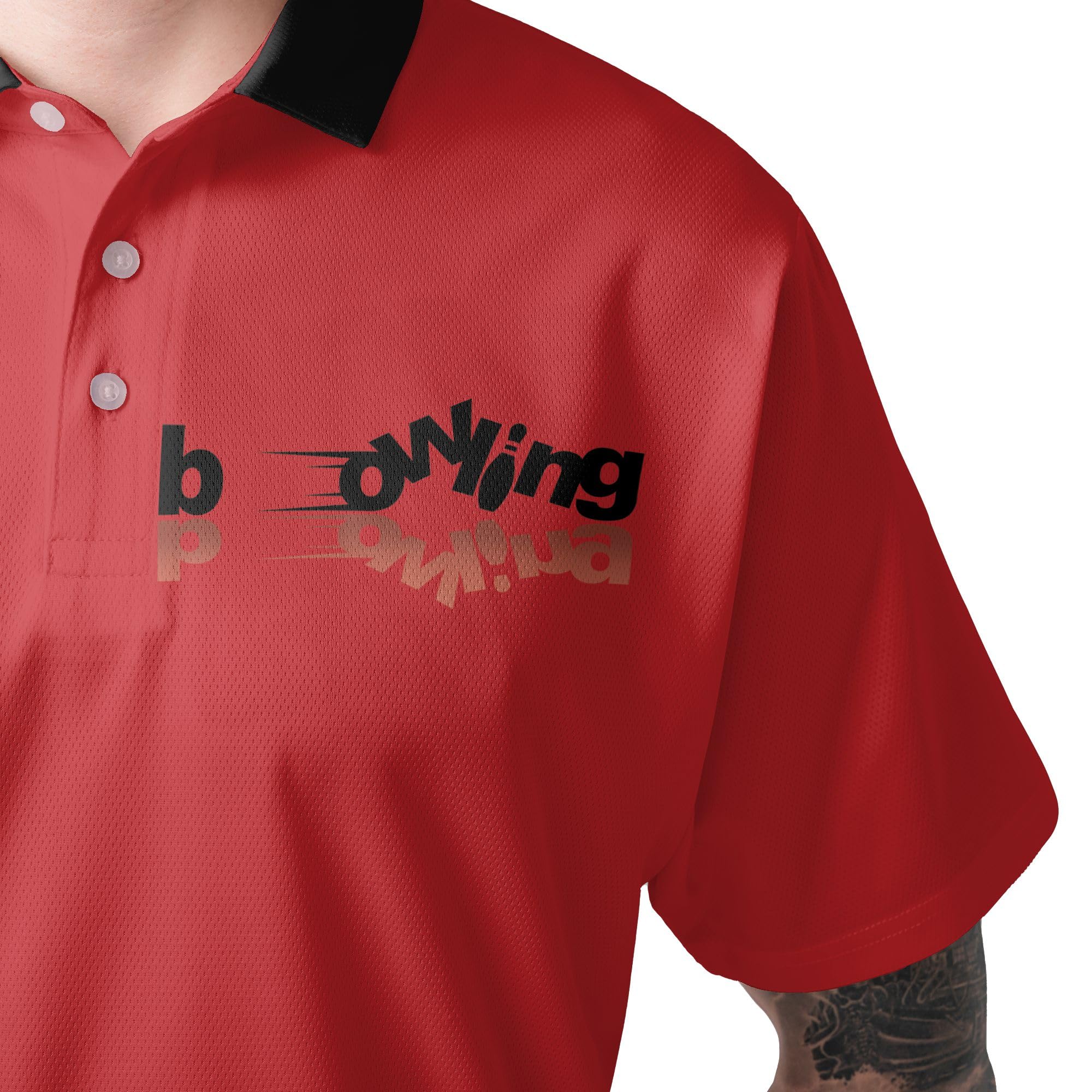 HYPERFAVOR Men's Smart Bowling Polo Shirts - Breathable Short Sleeve Performance Polo Set of 3 for Bowling Leagues & Casual Wear