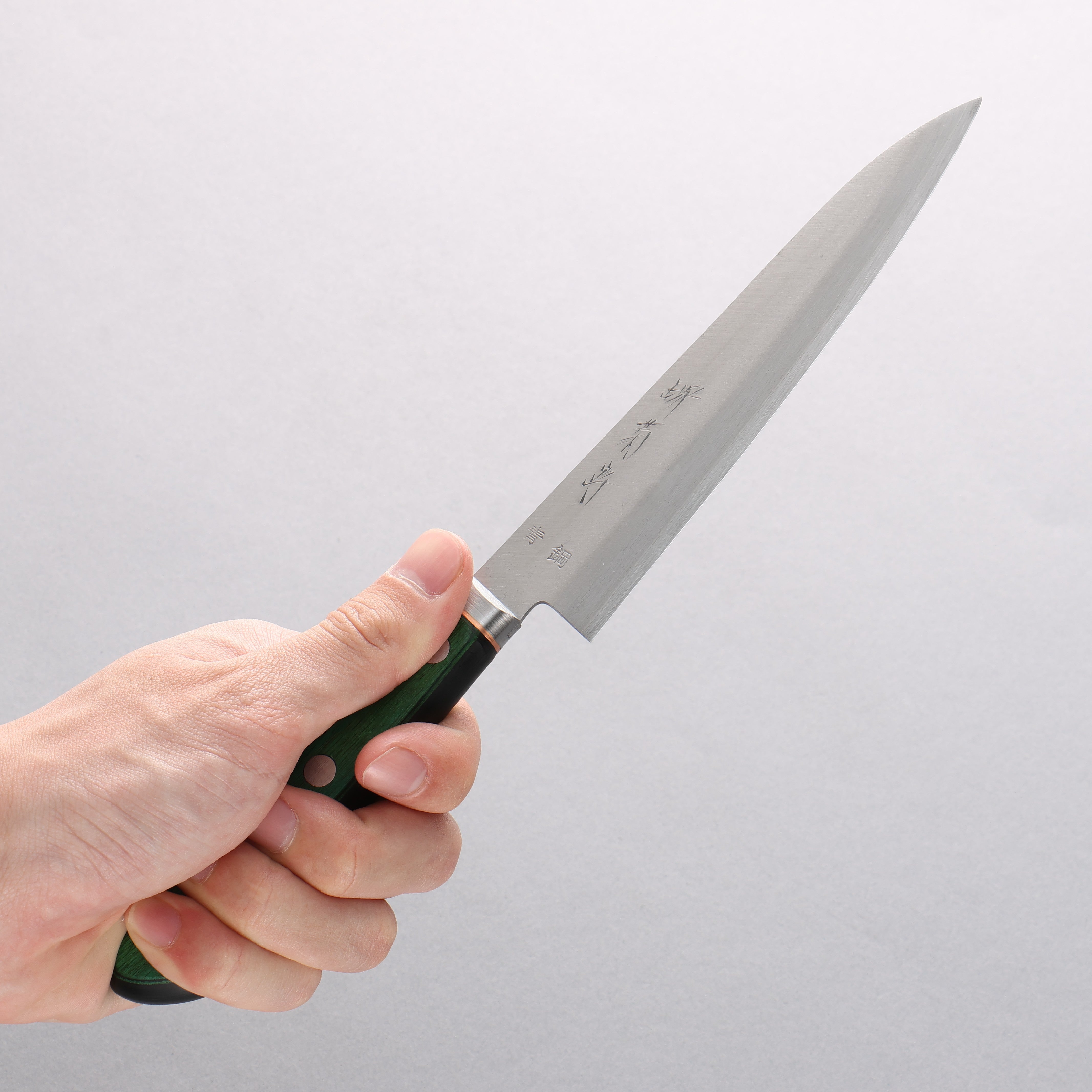 Premium Sakai Kikumori Blue Steel No.1 Petty Utility Knife 150mm - Japanese Chef Knife with Green Pakkawood Handle for Slicing, Peeling & Precision Cutting - Perfect for Home Cooks & Professional Chefs